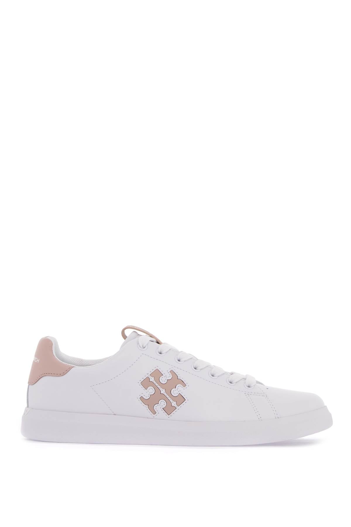 Tory Burch Howell Court Sneakers With Double T   White