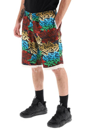 Children Of The Discordance All Over Graffiti Print Shorts   Multicolor