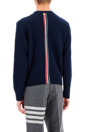 Thom Browne Wool Piqué Crewneck Pullover   Blue