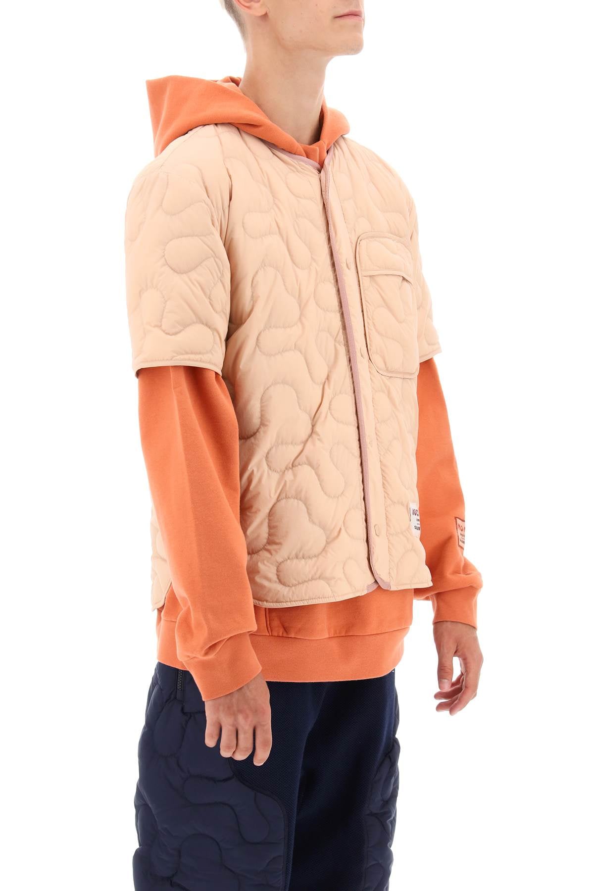 Moncler X Salehe Bembury Short Sleeved Quilted Jacket   Pink