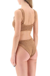 Hunza G. Juno Metallic Effect Bikini Set   Brown