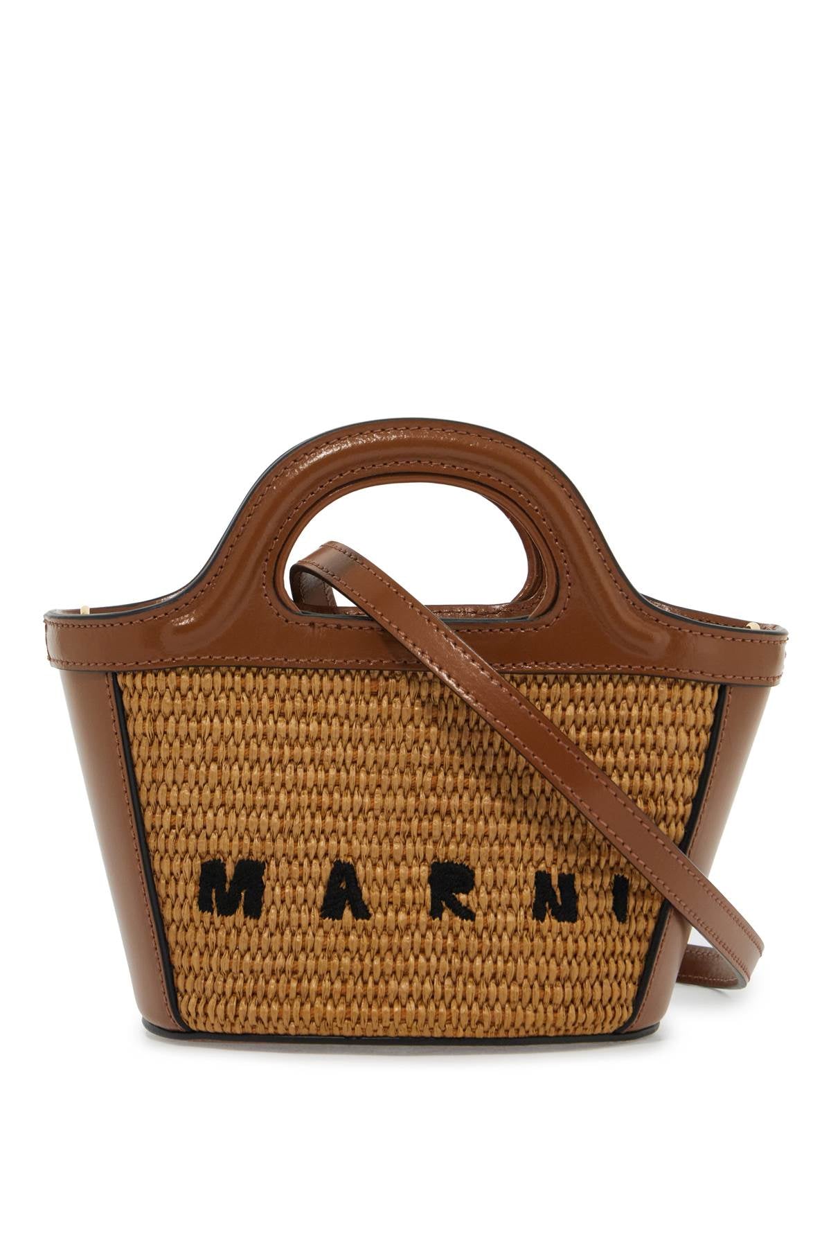 Marni Micro Tropicalia Bucket Bag   Brown