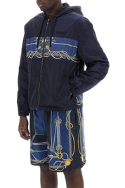 Versace Nautical Hooded Jacket   Blue