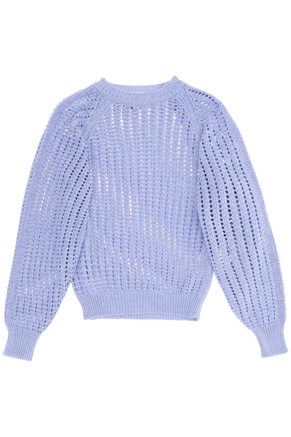 Agnona Cotton Silk Sweater   Purple