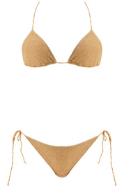 Oséree Lumière Triangle Bikini Set For   Gold