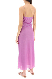 Oséree Lurex Knit Midi Dress In   Pink