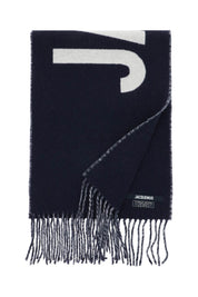 Jacquemus Logo Wool Scarf   Blue