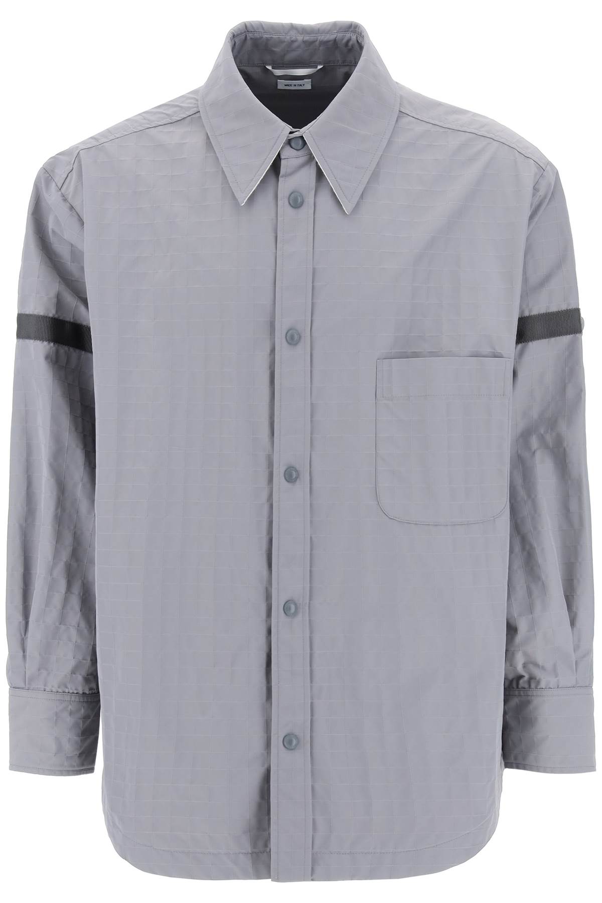 Thom Browne Nylon Ripstop Overshirt In   Grey