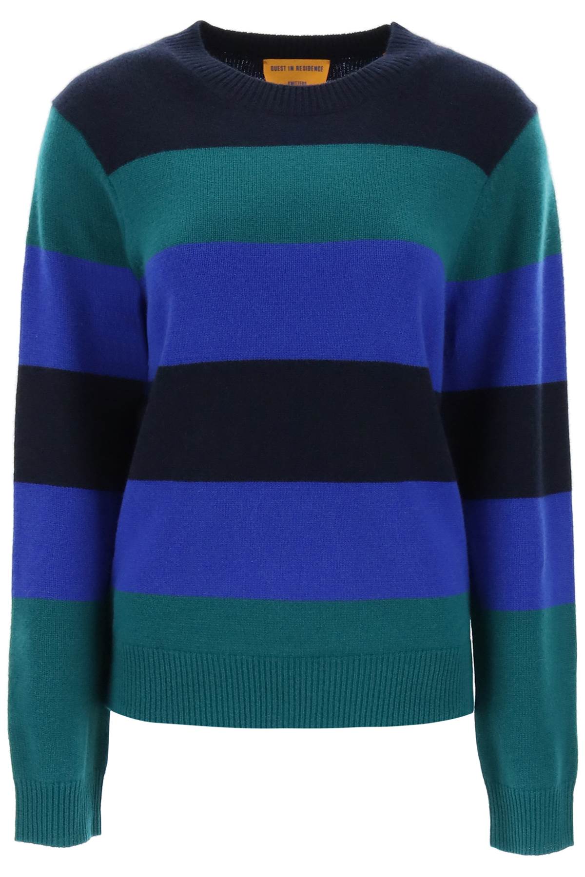 Guest In Residence Striped Cashmere Sweater   Green