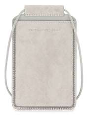 Brunello Cucinelli Replace With Double Quoteshiny Trim Cellphone   Grey