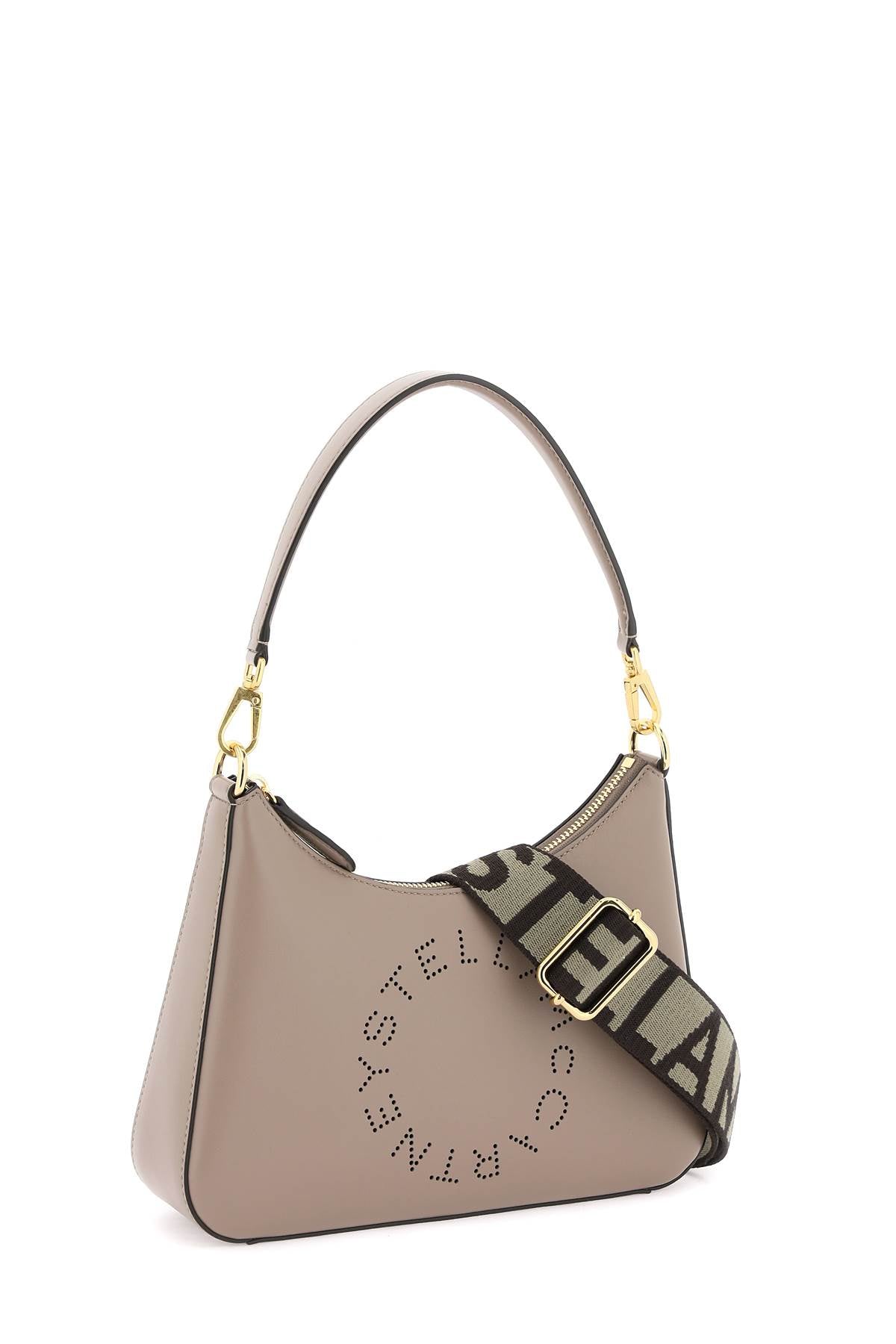 Stella Mc Cartney Small Logo Shoulder Bag   Neutral