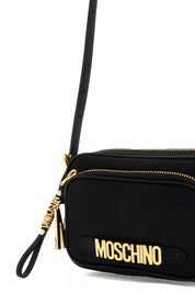 Moschino Mini Shoulder Bag With Metal Logo   Black