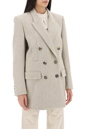 Isabel Marant Floyd Wool Crepe Blazer   Beige