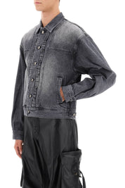 Andersson Bell Denim Jacket With Wavy Details   Grey