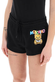 Moschino Logo Printed Shorts   Black