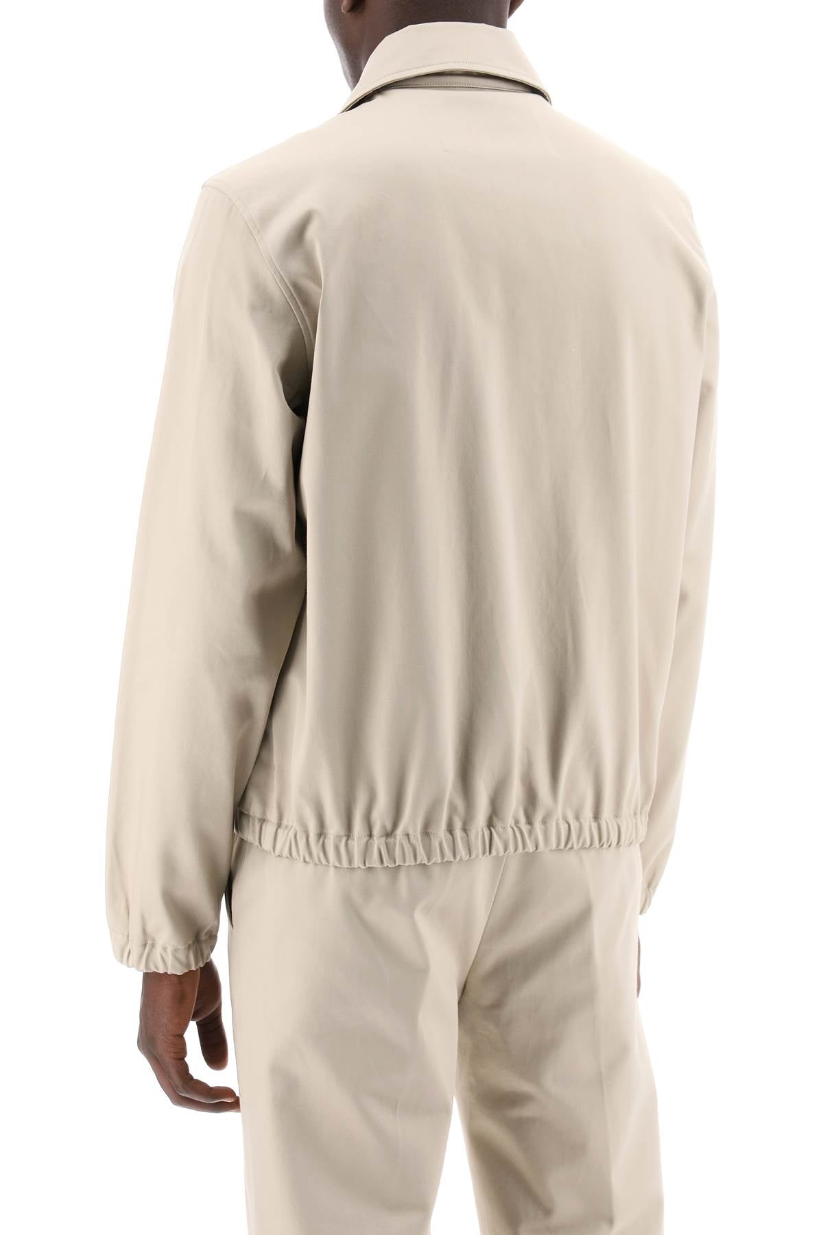 Ami Alexandre Matiussi Replace With Double Quoteami De Coeur Cotton Jacket   Beige