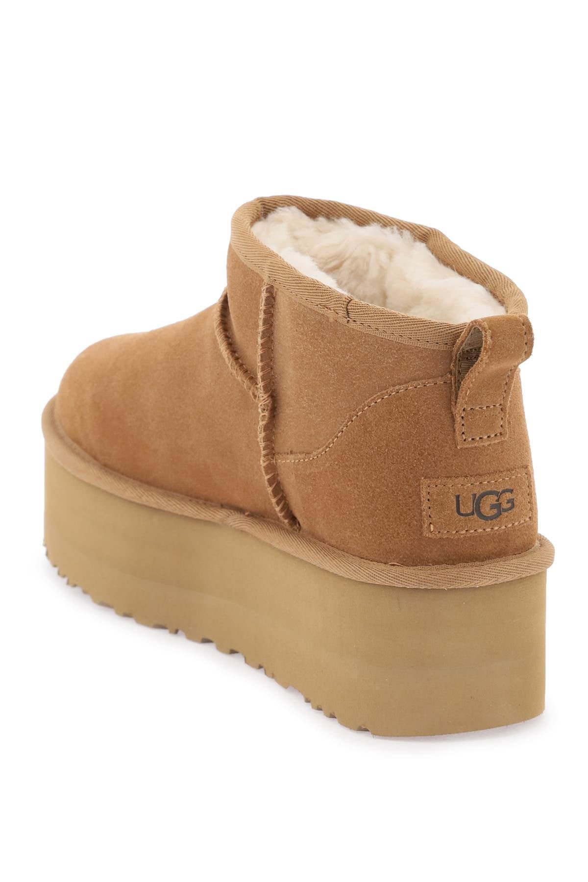 Ugg Classic Ultra Mini Platform Ankle Boots   Brown