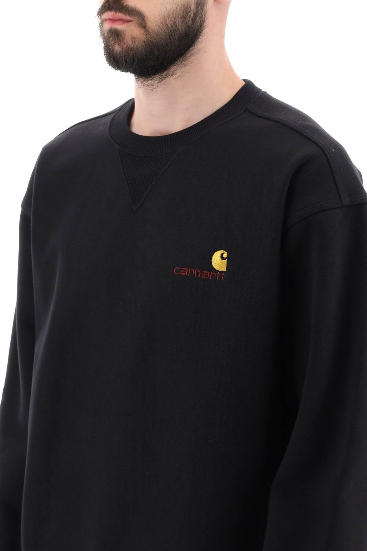 Carhartt Wip American Script Crewneck Sweatshirt   Black