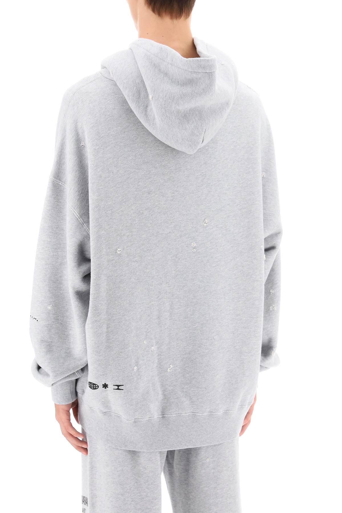 Dolce & Gabbana Distressed Effect Hoodie   Grey