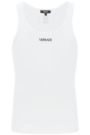 Versace Replace With Double Quoteintimate Tank Top With Embroidered   White