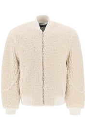 Jacquemus Le Blouson Pilou Shearling Bomber Jacket   White