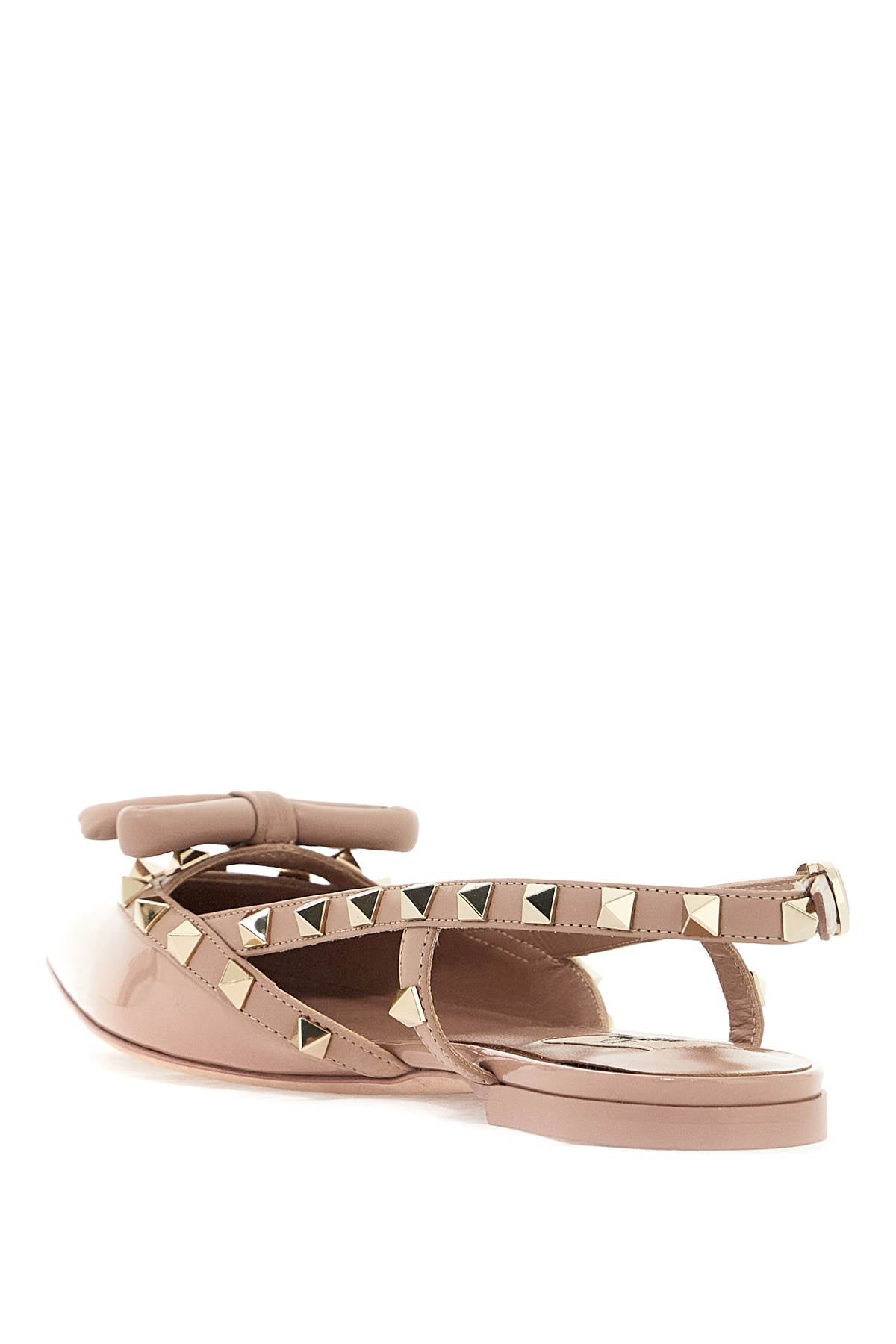 Valentino Garavani Rockstud Bow Slingback Baller   Neutral