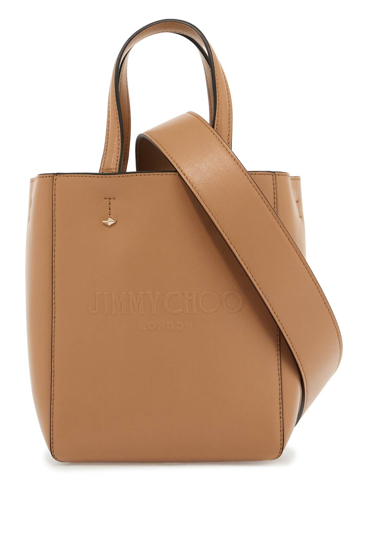 Jimmy Choo Smooth Leather Lenny N/S Tote Bag.   Beige