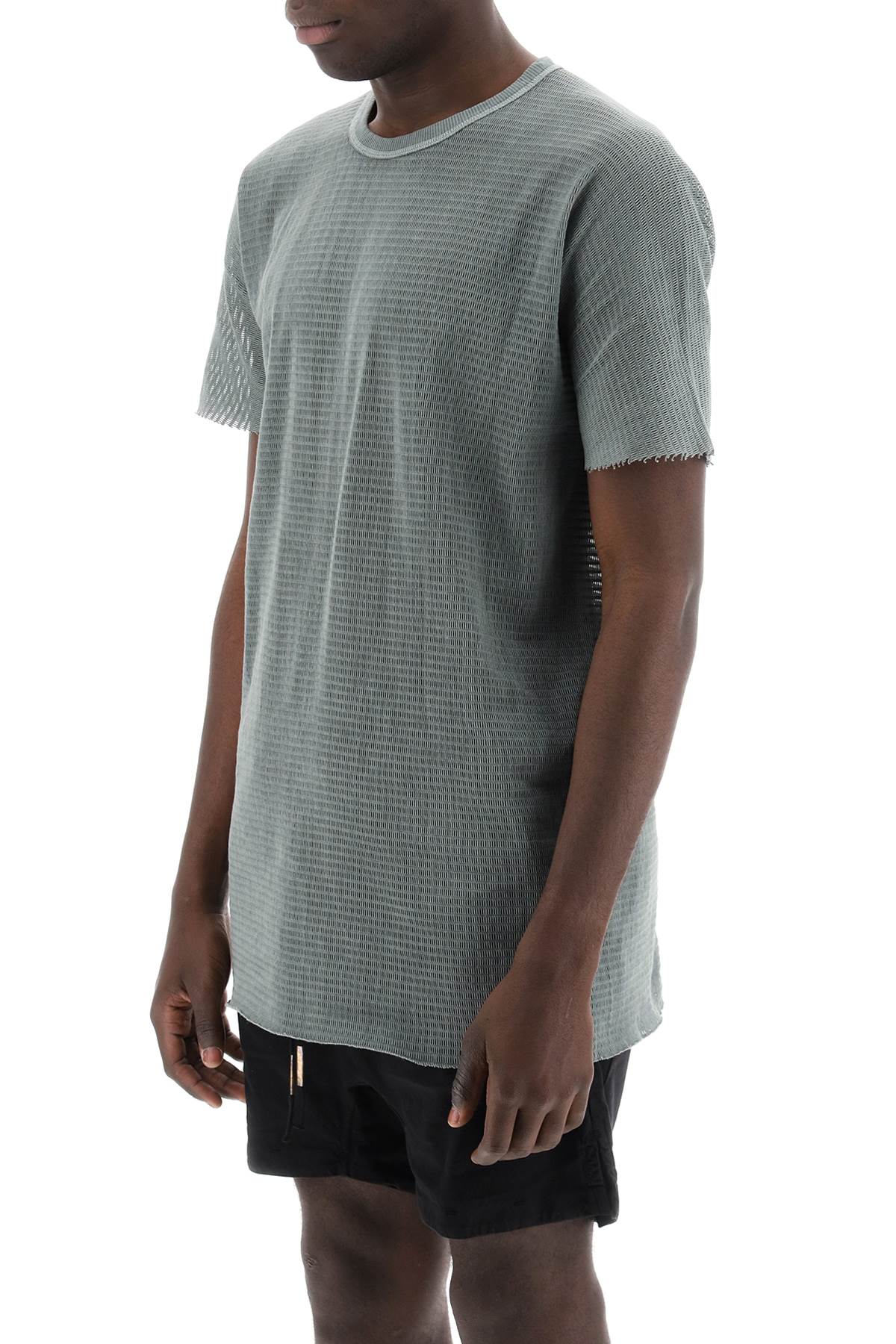 Boris Bidjan Saberi Cotton Perforated T Shirt   Green