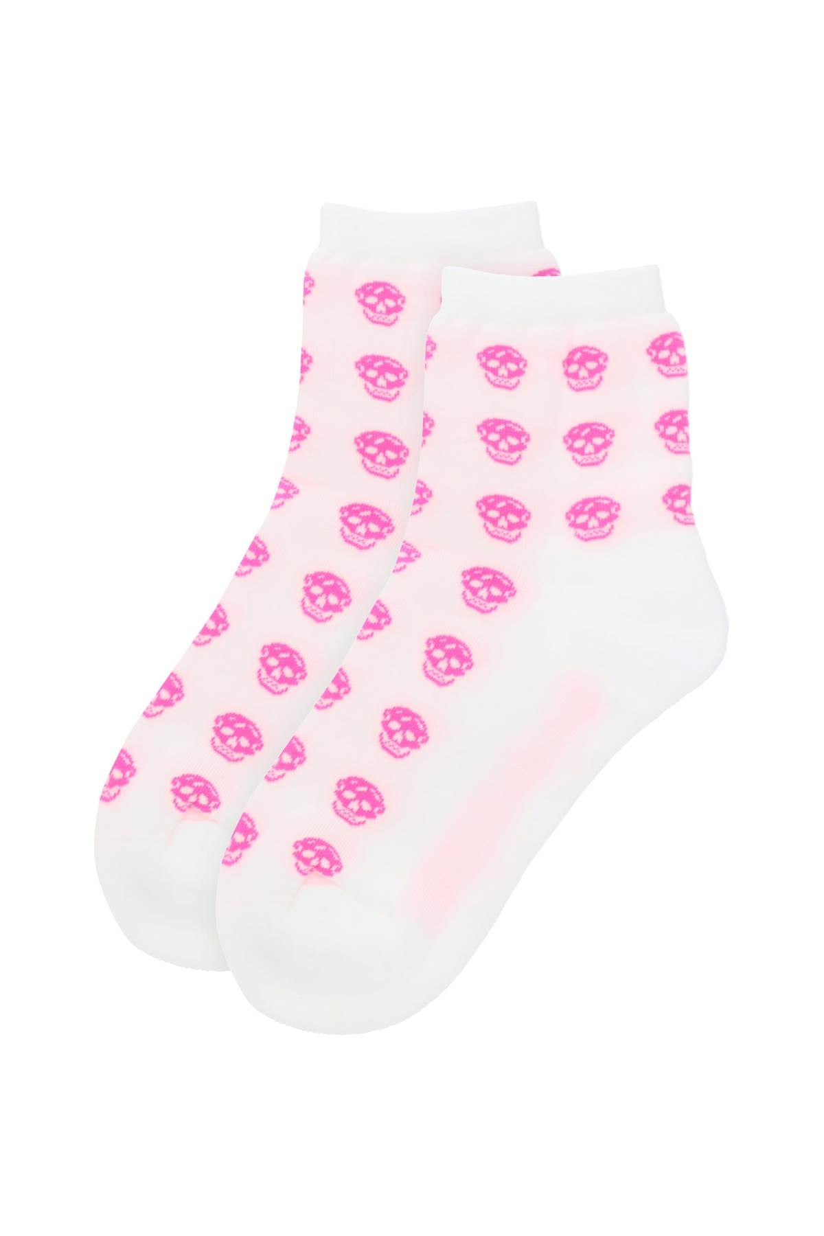 Alexander Mcqueen Multiskull Socks   White