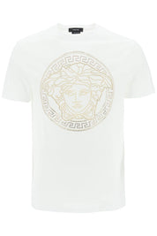 Versace Medusa Studded Taylor Fit T Shirt   White