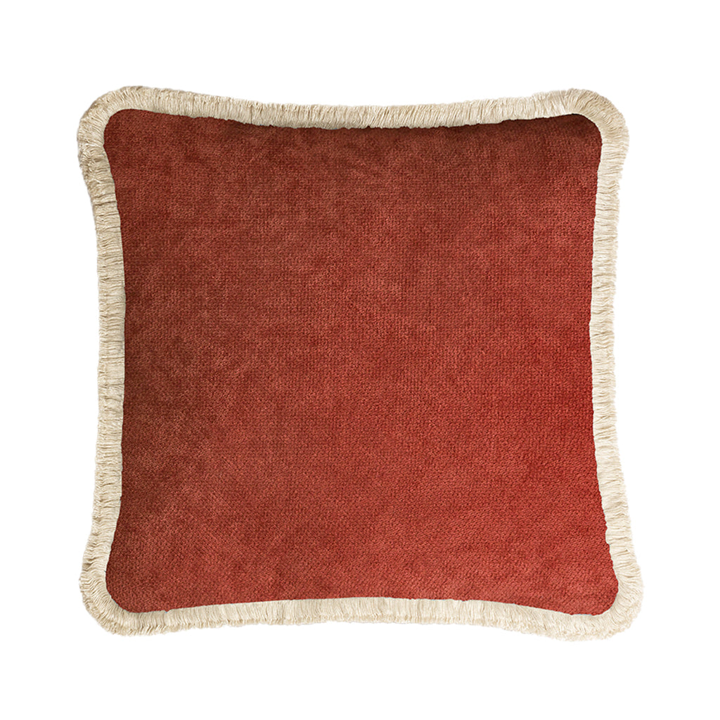 Lo Decor Velvet Fringe Cushion Cover - Beige