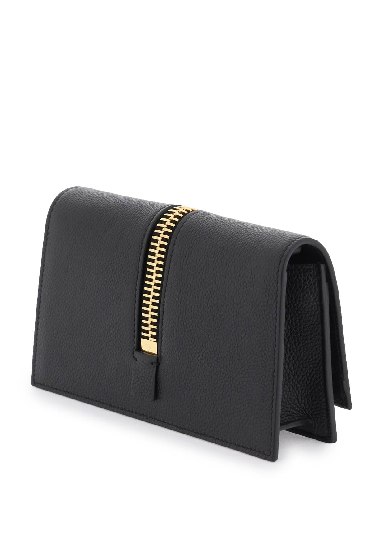 Tom Ford Leather Mini Clutch   Black