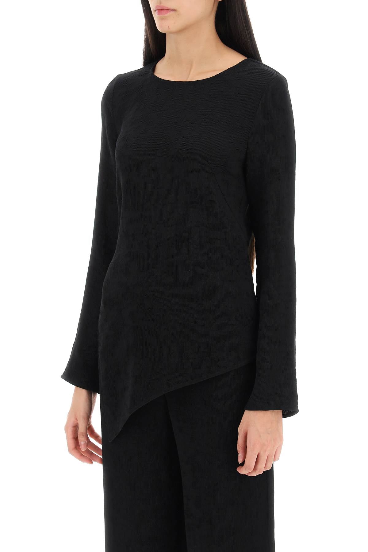 By Malene Birger Simone Asymmetric Blouse   Black