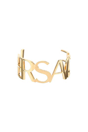 Versace Stiff Logoed Bracelet   Gold