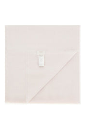 Agnona Tone On Tone Jacquard Logo Scarf   Beige