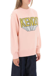 Kenzo 3d Printed Crew Neck Sweatshirt   Pink