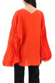 Khaite "quico blouse with puffed sleeves