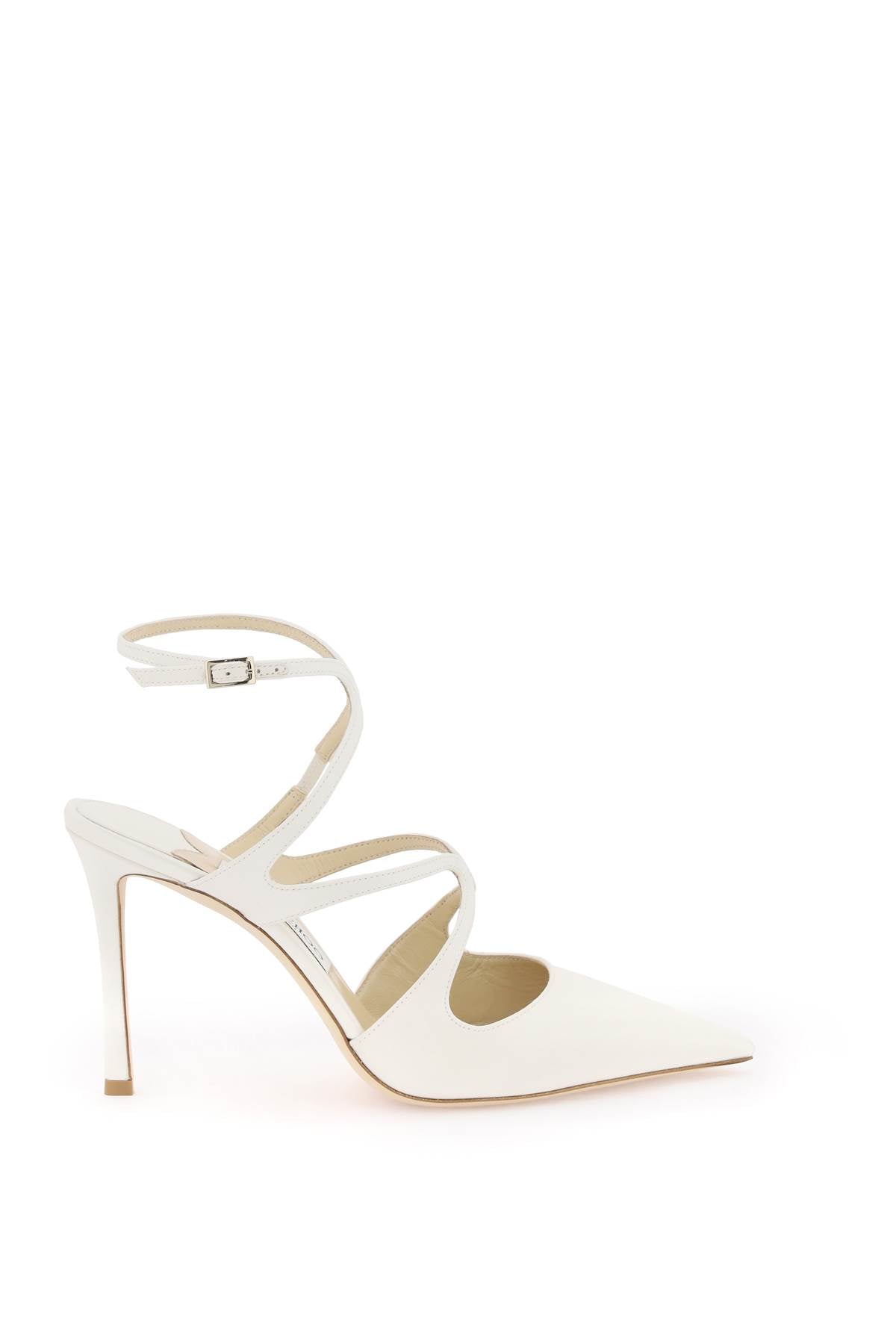 Jimmy Choo Satin Azia 95 Pumps   White