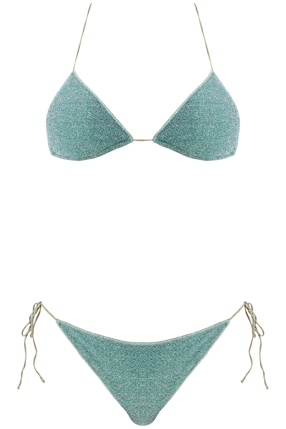 Oséree Lumière Triangle Bikini Set For   Green