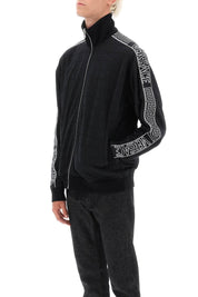 Versace Techno Allover Track Sweatshirt   Black