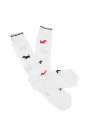 Thom Browne Hector Socks In Cotton Piqué   White