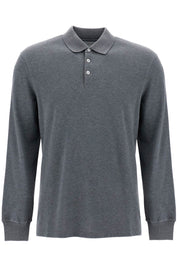 Brunello Cucinelli Long Sleeved Polo Shirt   Grey