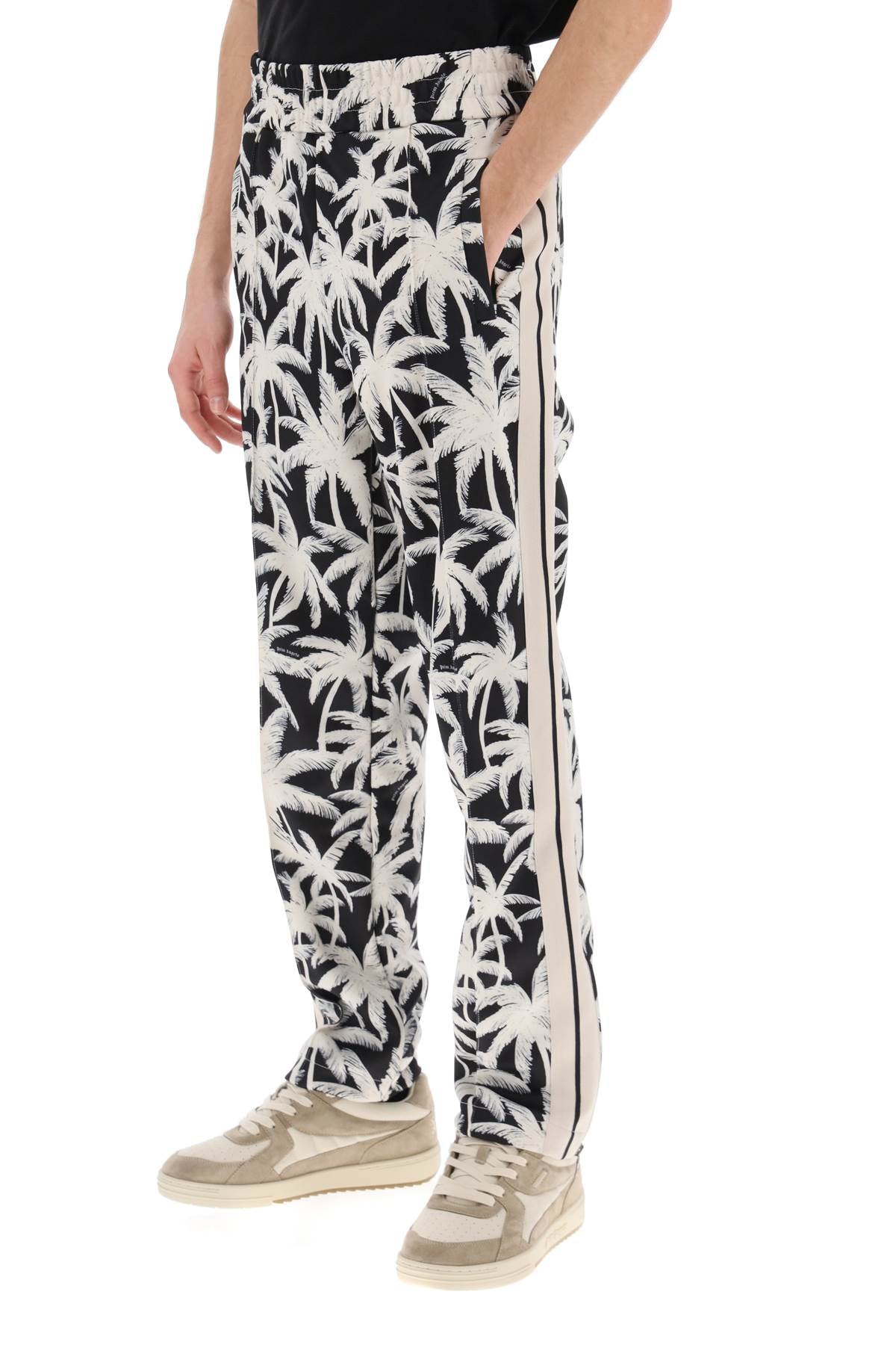 Palm Angels Joggers With Palms Print   White