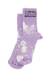 Liberal Youth Ministry Logo Sport Socks   Purple