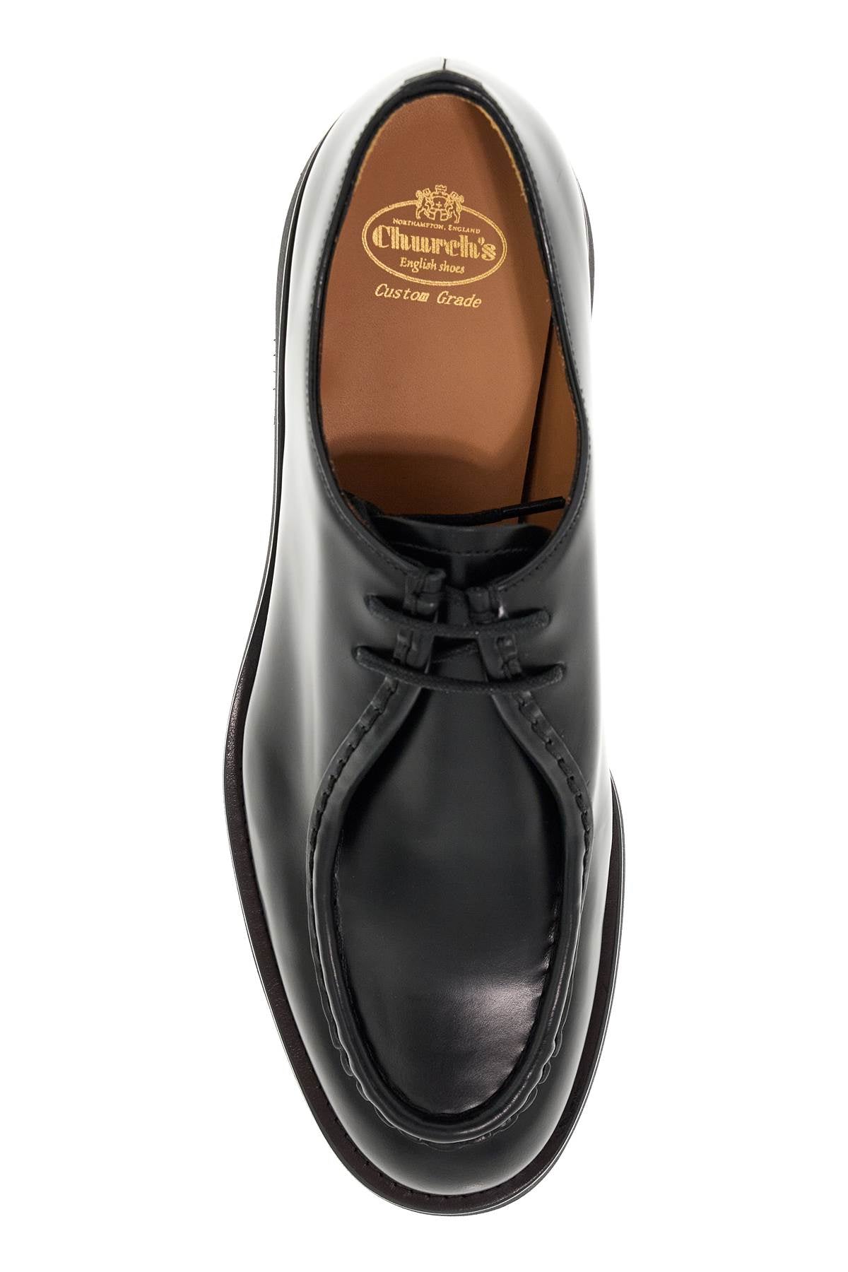 Church's "nelly Brushed Leather Lace Up   Black