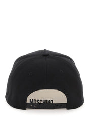 Moschino Baseball Cap With Embroidered Logo   Black