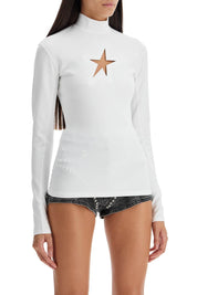 Mugler Mugler long-sleeved star top for