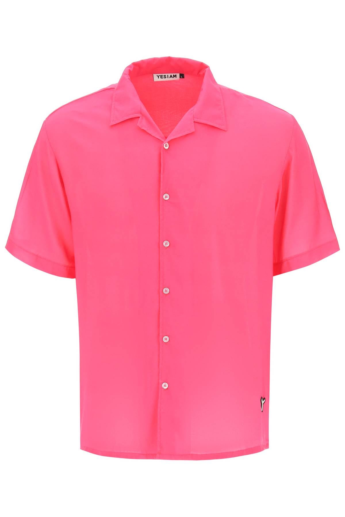 Yesiam Bowling Shirt   Fuchsia