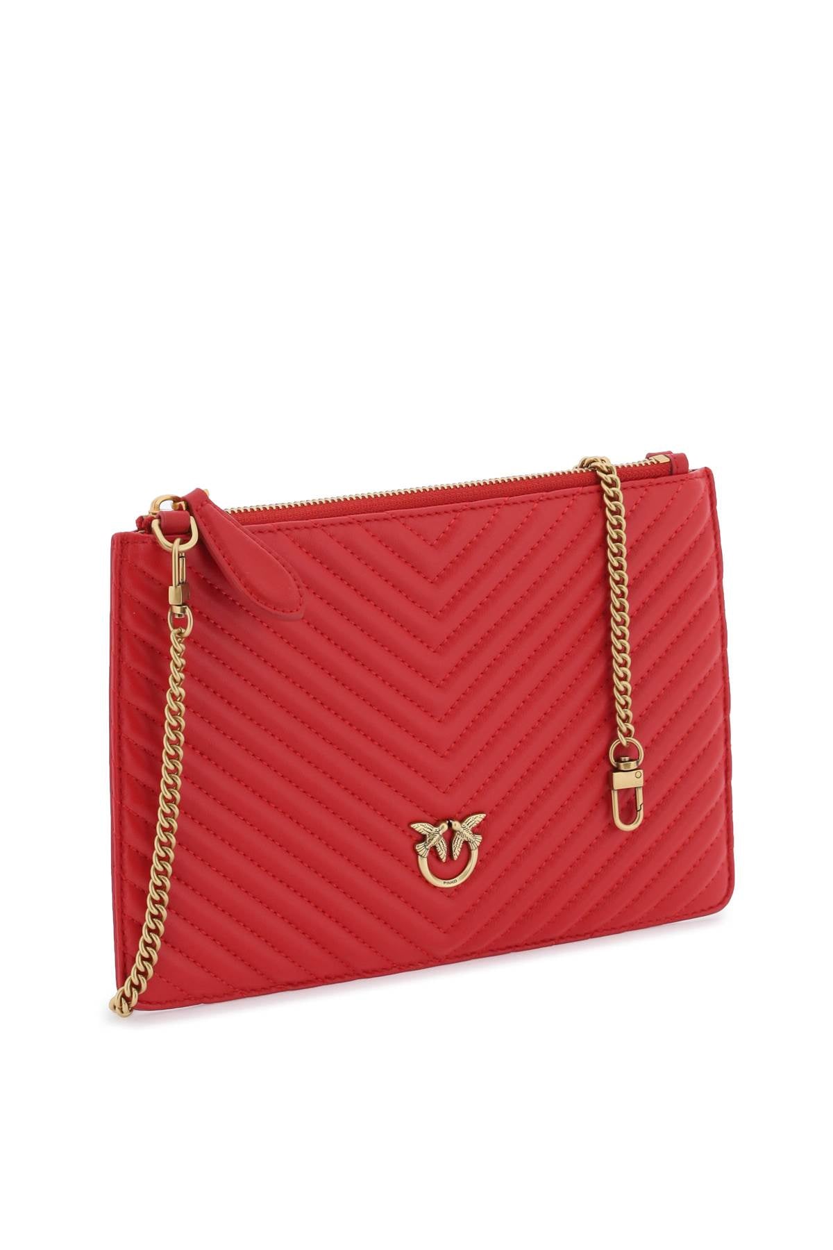 Pinko Classic Flat Love Bag Simply   Red