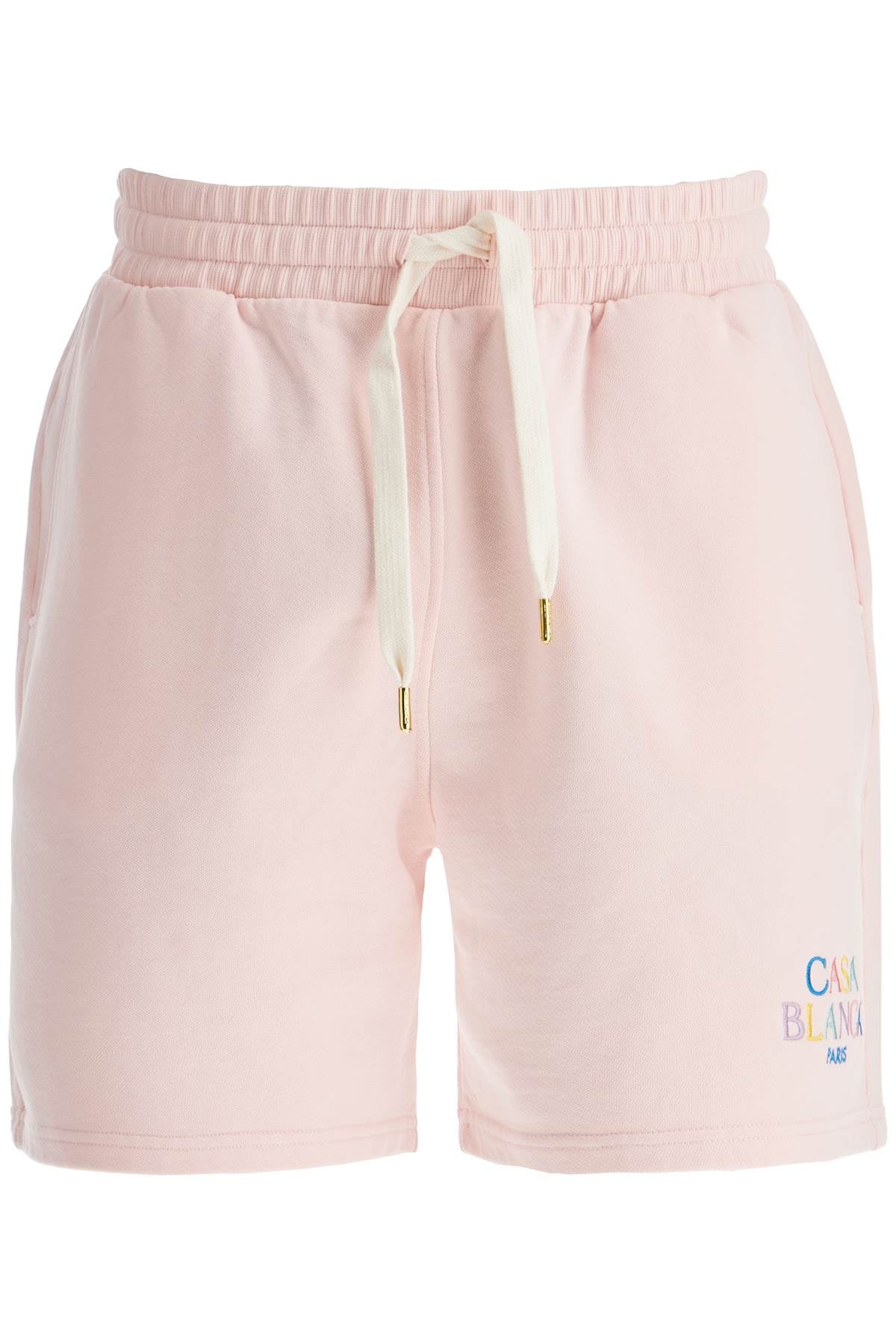 Casablanca Stacked Logo Sporty Bermuda   Pink